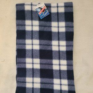 SUBZERO PLAID BLUE & WHITE FLEECE SCARF